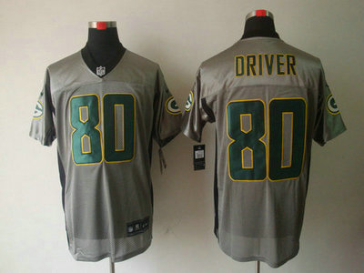 Nike Green Bay Packers 80 Donald Driver Grey Shadow 2012 Nike NFL Elite Jersey