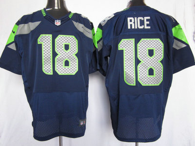Nike Seattle Seahawks 18 Sidney Rice Navy Blue 2012 Nike NFL Elite Jersey