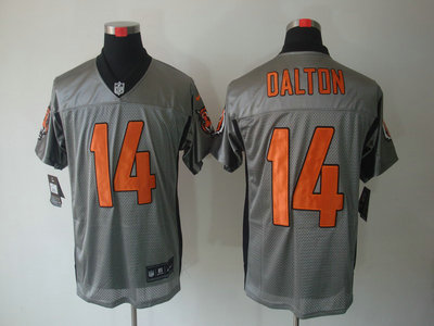 Nike Cincinnati Bengals 14 Andy Dalton Gray Elite Jersey 
