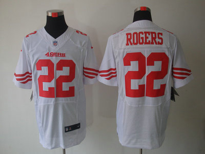 Nike San Francisco 49ers 22 Carlos Rogers White Elite Jersey 