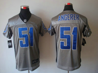 Nike Indianapolis Colts 51 Pat Angerer Grey Shadow 2012 Nike NFL Elite Jersey