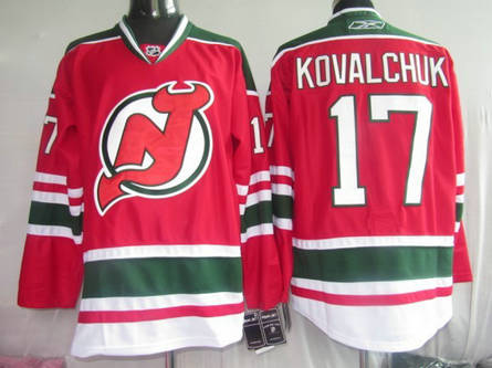New Jersey Devils 17 Ilya Kovalchuk Red With Green Jersey