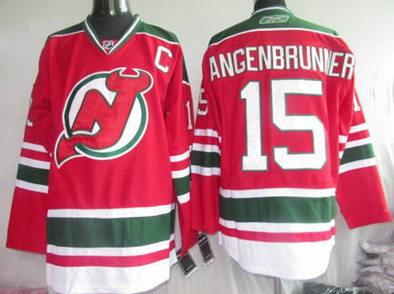 NHL Jerseys New Jersey Devils 15 Angenbrunner red third Jerseys