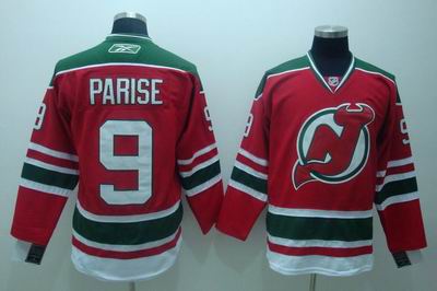 New Jersey Devils 9 Zach Parise Red With Green Jersey