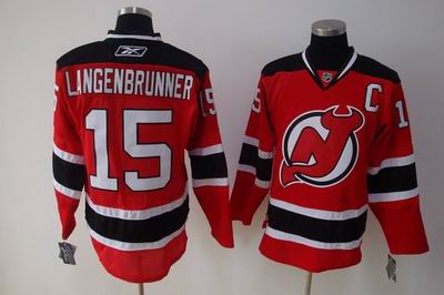 Jamie Langenbrunner 15 New Jersey Devils Red Jerseys