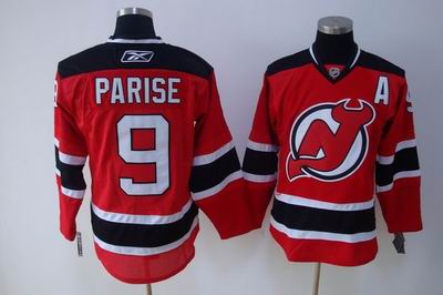 Zach Parise 9 New Jersey Devils Red With Black A Patch Jersey
