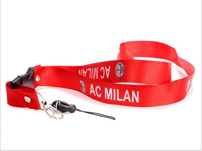 2011-2012 AC.Milan Soccer Logo Lanyard Keychain Red
