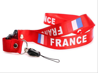 2011-2012 France Soccer Logo Lanyard Keychain Red