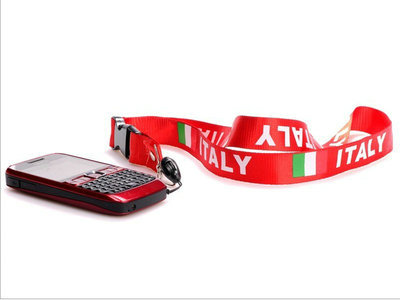 2011-2012 Italy Soccer Logo Lanyard Keychain Red