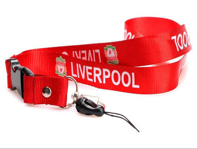 2011-2012 Liverpool Soccer Logo Lanyard Keychain Red
