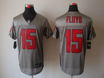 Nike Arizona Cardinals 15 Floyd Grey Shadow Elite Jersey