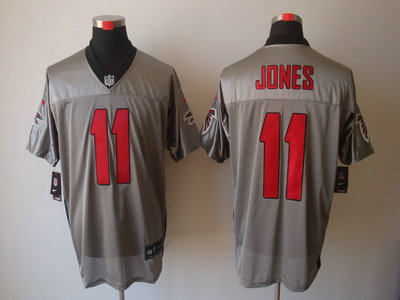 Nike Atlanta Falcons 11 Julio Jones Grey Shadow Elite Jersey