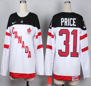 2014-15 Team Canada #31 Carey Price White 100TH Womens Jersey