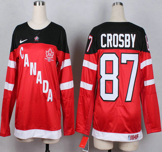2014-15 Team Canada #87 Sidney Crosby Red 100TH Womens Jersey