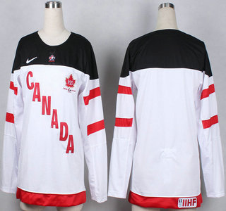 2014-15 Team Canada Kids' Customized White 100TH Womens Jersey