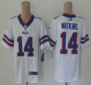 2014 NFL Draft Nike Buffalo Bills #14 Sammy Watkins New Style White Elite Jersey