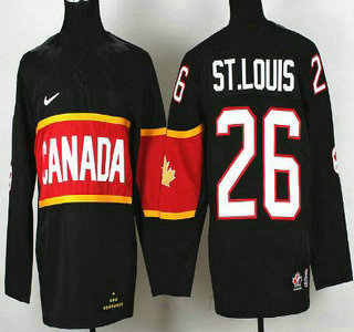 2014 Olympics Canada #26 Martin St. Louis Black Kids Jersey