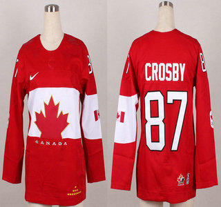 2014 Olympics Canada #87 Sidney Crosby Red Womens Jersey