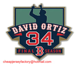 2016 Boston Red Sox 34 David Ortiz Retirement Patch