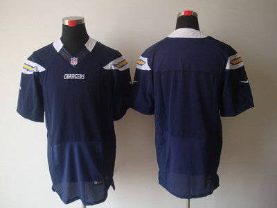 Nike San Diego Chargers Blank Navy Blue Elite Jersey