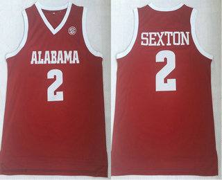 Alabama Crimson Tide #2 Collin Sexton Red College Basketball Jersey