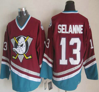 Anaheim Ducks #13 Teemu Selanne Red Throwback CCM Jersey