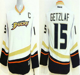 Anaheim Ducks #15 Ryan Getzlaf White Kids Jersey