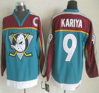 Anaheim Ducks #9 Paul Kariya Blue Throwback CCM Jersey