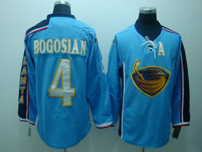 Atlanta Thrashers 4 Zach Bogosian Blue With C Patch Jerseys