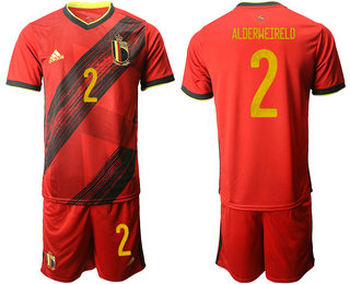 Belgium 2 ALDERWEITELD Home UEFA Euro 2020 Soccer Jersey