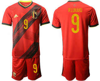 Belgium 9 R.LUKAKU Home UEFA Euro 2020 Soccer Jersey