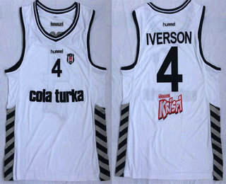 Besiktas #4 Allen Iverson White Basketball Jersey
