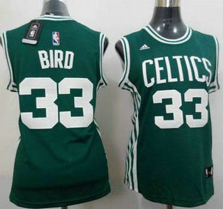 Boston Celtics #33 Larry Bird 2014 New Green Womens jersey