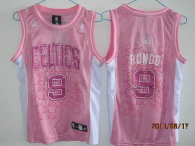 Boston Celtics 9 Rodno Pink Womens Jersey