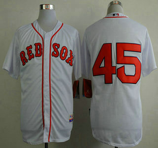 Boston Red Sox #45 Pedro Martinez White Cool Base Jersey