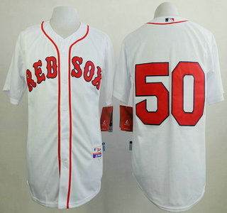 Boston Red Sox #50 Mookie Betts White Jersey