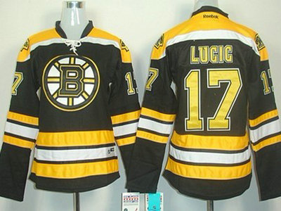 Boston Bruins 17 Milan Lucic Black Womens Jersey