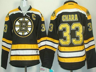Boston Bruins 33 Zdeno Chara Black Womens Jersey