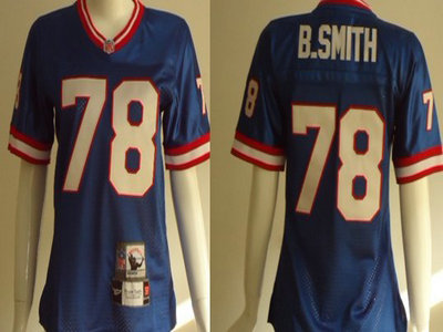 Buffalo Bills 78 Bruce Smith Blue Throwback Womens Team Jersey