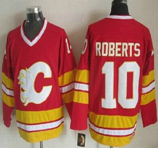 Calgary Flames #10 Gary Roberts Red Third Throwback CCM Jersey