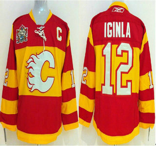 Calgary Flames #12 Jarome Iginla Red Jersey