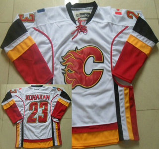 Calgary Flames #23 Sean Monahan White Jersey