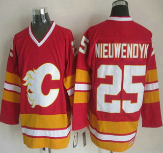 Calgary Flames #25 Joe Nieuwendyk Red Throwback CCM Jersey