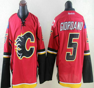 Calgary Flames #5 Mark Giordano Red Jersey