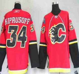 Calgary Flames 34 Miikka Kiprusoff Red Jersey