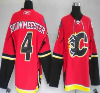 Calgary Flames 4 Jay Bouwmeester Red Jersey