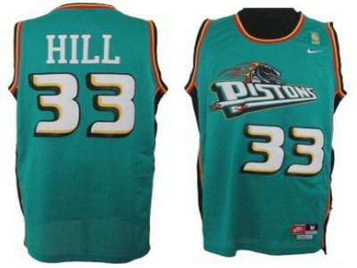 Cheap Detroit Pistons 33 Grant Hill Soul Swingman Green Throwback Jersey