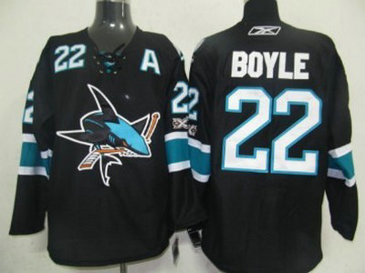 Cheap San Jose Sharks 22 Dan Boyle Black Jersey