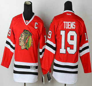 Chicago Blackhawks #19 Janathan Toews Red Kids Jersey