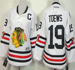 Chicago Blackhawks #19 Jonathan Toews 2015 Winter Classic White Womens Jersey
